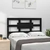 Image de vidaXL Tête de lit Noir 80,5x4x100 cm Bois massif de pin