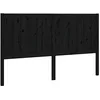 Image de vidaXL Hoofdbord 205,5x4x100 cm massief grenenhout zwart