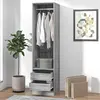 Image de vidaXL Armoire avec tiroirs Sonoma gris 50x50x200 cm Bois d'ingénierie