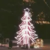 Image de vidaXL Arbre de Noël pliable avec LED Blanc chaud 87x87x93 cm
