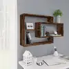 Image de vidaXL Étagère murale chêne fumé 104x20x58,5 cm bois d'ingénierie