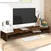 Image de vidaXL Support de moniteur Chêne fumé 100x24x13 cm Bois d'ingénierie