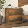 Image de vidaXL Table de chevet Chêne fumé 40x30x40 cm Bois d'ingénierie
