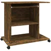 Image de Bureau d'ordinateur Chêne fumé 80x50x75 cm Bois d'ingénierie