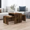 Image de vidaXL Ensemble table basse Chêne fumé 100x48x40 cm Bois d'ingénierie