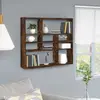Image de vidaXL Étagère murale Chêne fumé 90x16x78 cm Bois d'ingénierie