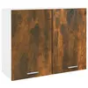 Image de vidaXL Armoire suspendue "Lyon" Chêne fumé 80 x 31 x 60 cm Bois d'ingénierie