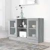 Image de vidaXL Armoire à vitrine Sonoma gris 120x30,5x70 cm Bois d'ingénierie