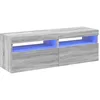 Image de Meubles TV 2 pcs avec lumières LED Sonoma gris 60x35x40 cm