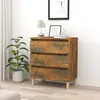 Image de vidaXL Buffet Chêne fumé 60x35x69 cm Bois d'ingénierie