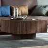 Image de vidaXL Table basse Chêne marron 60x60x31,5 cm Bois d'ingénierie