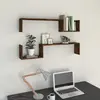 Image de vidaXL Étagères murales 2 pcs Chêne fumé 100x15x20cm Bois d’ingénierie