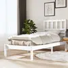 Image de vidaXL Cadre de lit sans matelas blanc 75x190 cm bois de pin massif