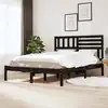 Image de vidaXL Cadre de lit sans matelas noir bois de pin massif 140x190 cm