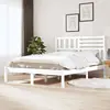 Image de vidaXL Cadre de lit sans matelas blanc bois de pin massif 140x200 cm