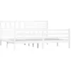 Image de vidaXL Cadre de lit sans matelas blanc bois massif 200x200 cm