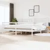 Image de vidaXL Cadre de lit sans matelas blanc bois massif 200x200 cm