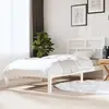Image de vidaXL Cadre de lit sans matelas blanc bois massif