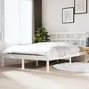 Image de vidaXL Cadre de lit sans matelas blanc bois massif 140x190 cm