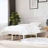 Image de vidaXL Cadre de lit sans matelas blanc bois massif 120x200 cm