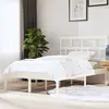 Image de vidaXL Cadre de lit sans matelas blanc bois massif 140x200 cm