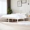 Image de vidaXL Cadre de lit sans matelas blanc bois massif 160x200 cm