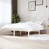 Image de vidaXL Cadre de lit sans matelas blanc bois massif