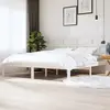 Image de vidaXL Cadre de lit sans matelas blanc bois de pin massif 200x200 cm