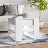 Image de vidaXL Table basse blanc 55,5x55x45 cm bois d'ingénierie