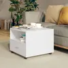 Image de vidaXL Table basse blanc 55x55x40 cm bois d'ingénierie