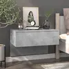 Image de vidaXL Table de chevet murale Gris béton