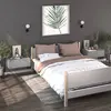 Image de vidaXL Tables de chevet murales 2 pcs Gris béton