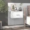Image de vidaXL Table de chevet murale Blanc