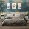 Image de vidaXL Tables de chevet murales 2 pcs Gris béton