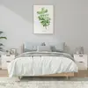 Image de vidaXL Tables de chevet 2 pcs Blanc Bois d'ingénierie