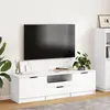 Image de vidaXL Meuble TV Blanc 140x35x40 cm Bois d'ingénierie