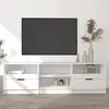 Image de vidaXL Meuble TV Blanc 150x33,5x45 cm Bois d'ingénierie
