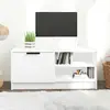 Image de vidaXL Meuble TV Blanc 80x35x36,5 cm Bois d'ingénierie