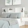 Image de vidaXL Armoire de tête de lit Blanc 160x19x103,5 cm