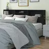 Image de vidaXL Armoire de tête de lit Noir 220x19x103,5 cm