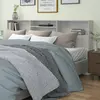 Image de vidaXL Armoire de tête de lit Gris béton 220x19x103,5 cm