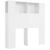 Image de vidaXL Armoire de tête de lit Blanc 100x18,5x102,5 cm