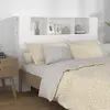 Image de vidaXL Armoire de tête de lit Blanc 140x18,5x104,5 cm