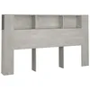 Image de Armoire de tête de lit Gris béton 180x18,5x104,5 cm