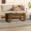 Image de vidaXL Table basse chêne fumé 102x55x45 cm bois d'ingénierie