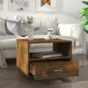 Image de vidaXL Table basse chêne fumé 55x55x40 cm bois d'ingénierie
