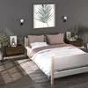 Image de vidaXL Tables de chevet murales 2 pcs Chêne fumé
