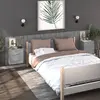 Image de vidaXL Tables de chevet murales 2 pcs Sonoma gris