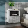Image de vidaXL Table de chevet murale Sonoma gris