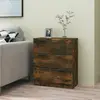 Image de vidaXL Buffet Chêne fumé 60x30x70 cm Bois d'ingénierie